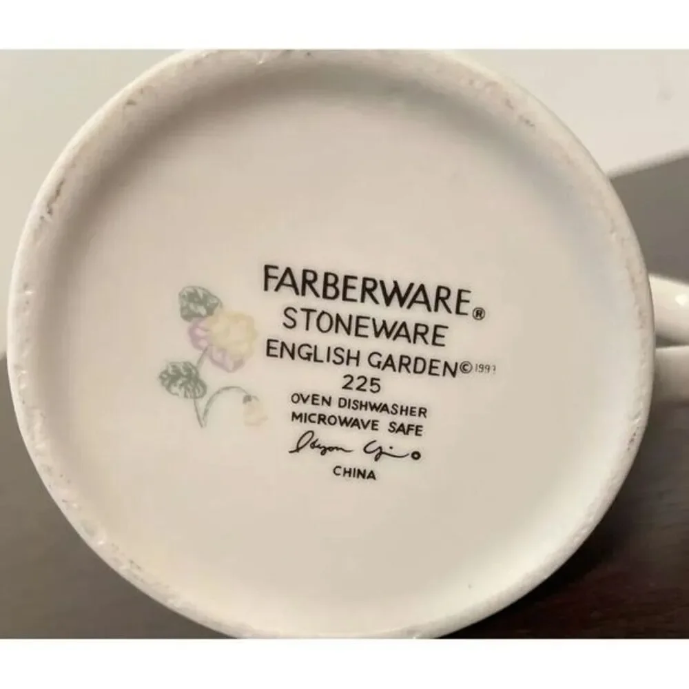 Farberware stoneware English garden creamer 225‎
